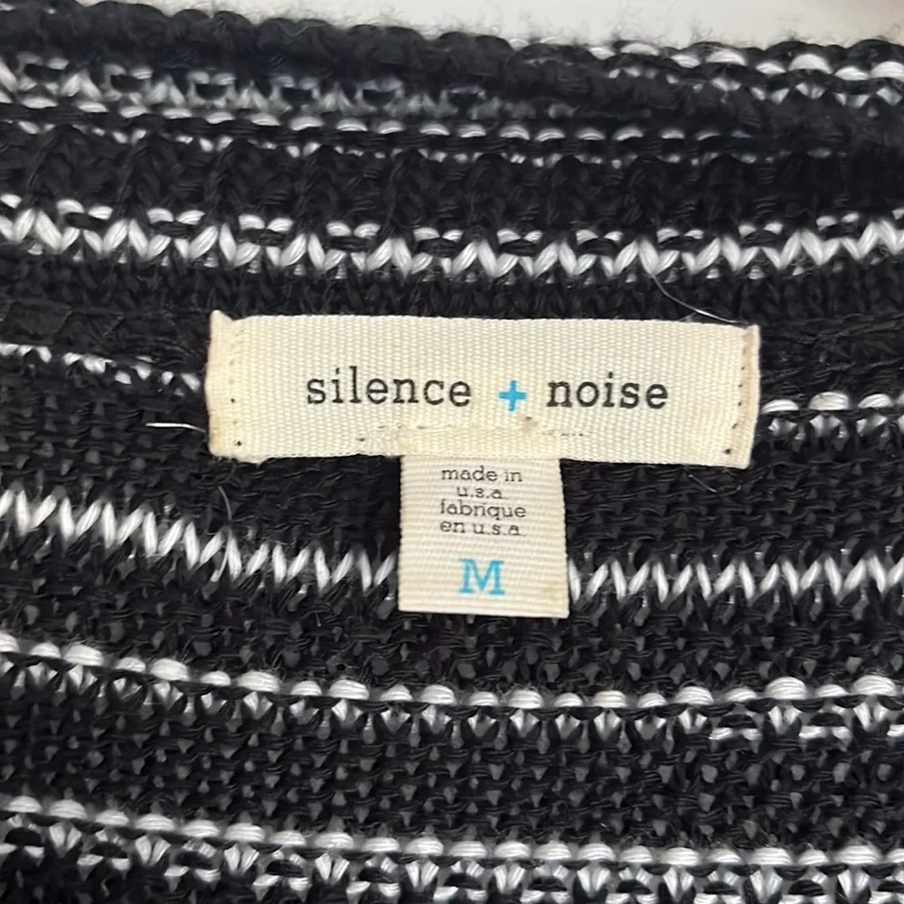 Urban Outfitters silence + noise stripe shirt sleeve long cardigan sweater